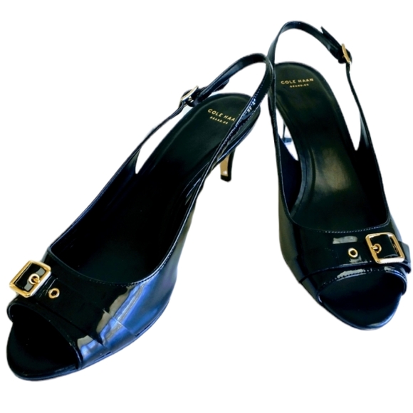 COLE HAAN Wilma Slingback Pump Heels - Picture 1 of 13